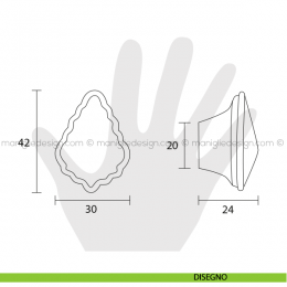 Pomolo Swarovski per mobile Metal Style cromo lucido MG29907 2