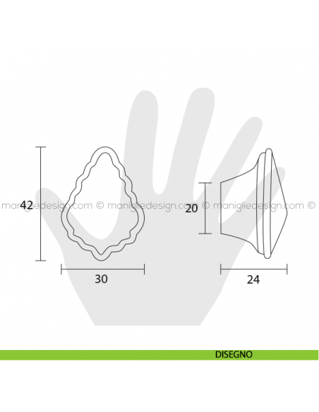 Pomolo Swarovski per mobile Metal Style cromo lucido MG29907 disegno