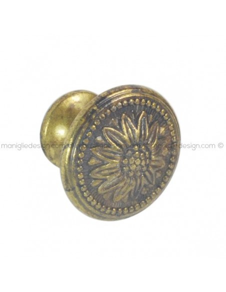 Pomolo per mobile Metal Style ottone antico diametro 25 mm MG6527