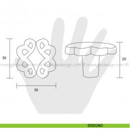 Pomolo rustico per mobile Metal Style florence diametro 30 mm MG19996 2