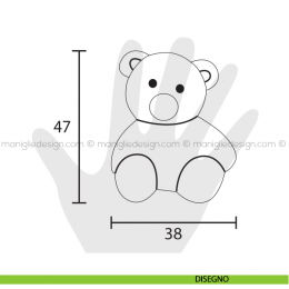 Pomolo orso per mobile Estamp 5622 2