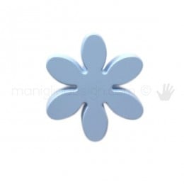 Pomolo in plastica celeste per mobile Metal Style flower MG26857 2