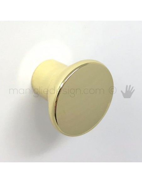 Pomolo in metallo ottonato lucido per mobile Metal Style MG24011