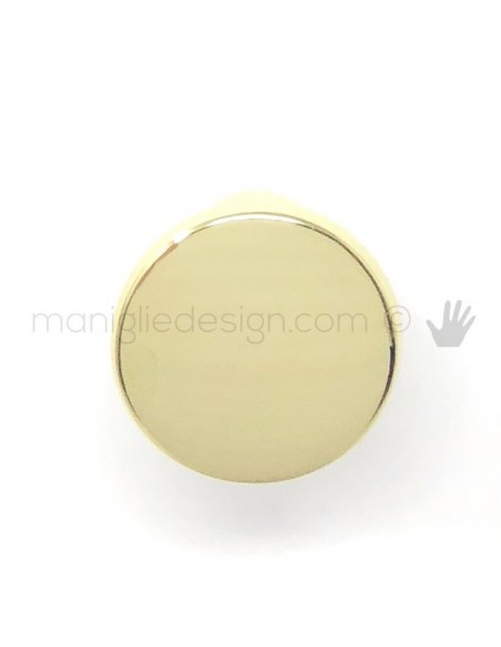 Pomolo in metallo ottonato lucido per mobile Metal Style MG24011