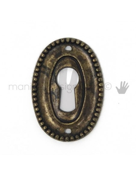 Bocchetta per chiave Metal Style Ottone Antico articolo MG7767