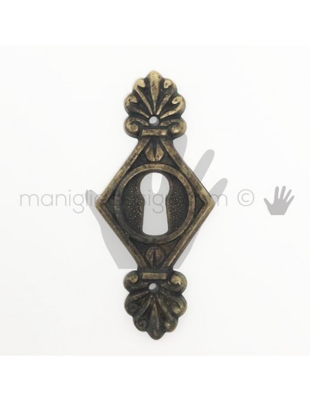 Bocchetta verticale per chiave Metal Style ottone anticato MG7938