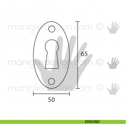 Bocchetta per mobile antico Metal Style anticata articolo 4438070115 2