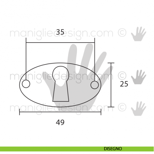 Bocchetta per mobile antico Metal Style finitura ottone antico MG7923 disegno
