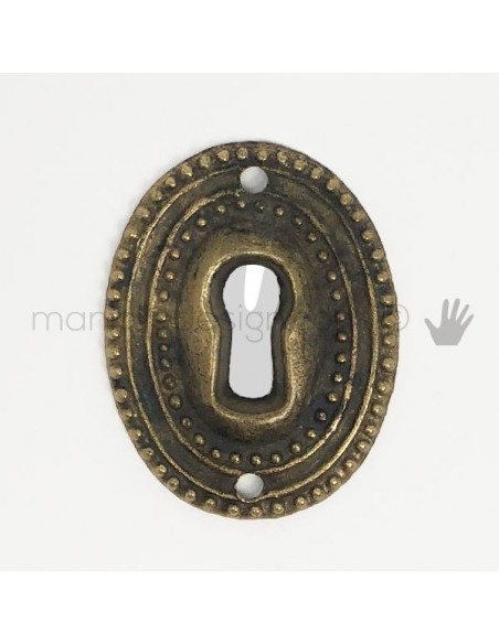 Bocchetta per chiave Metal Style Ottone Antico articolo MG7558