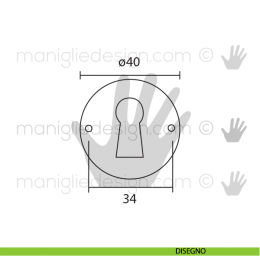 Bocchetta per mobile antico Metal Style anticata articolo MG8051 2