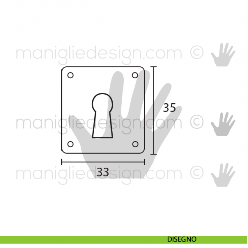 Bocchetta per mobile Metal Style Florence articolo MG7542 disegno