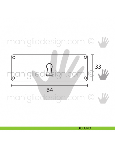 Bocchetta per mobile antico Metal Style Ottone Antico articolo MG20510 disegno