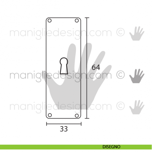 Bocchetta per mobile antico Metal Style Ottone Antico articolo MG20511 disegno