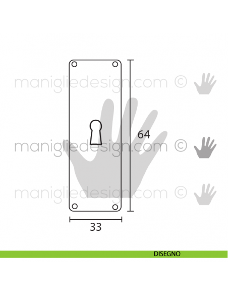 Bocchetta per mobile antico Metal Style Ottone Antico articolo MG20511 disegno