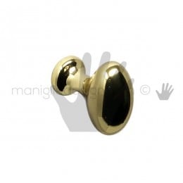 Pomolo ovale per mobile OMP Porro oro lucido misura 25 articolo 105