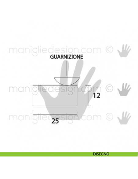 Reggimensola con ventosa per vetro cromo satinato Eredi Laffranchi 346Q disegno