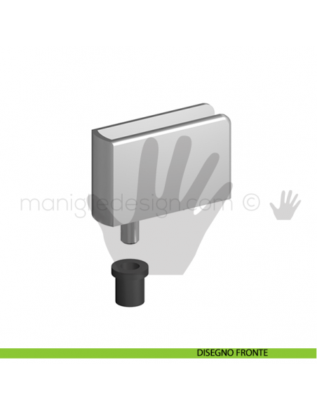 Cerniera per anta in vetro senza fori Confalonieri CF01173 Dorato