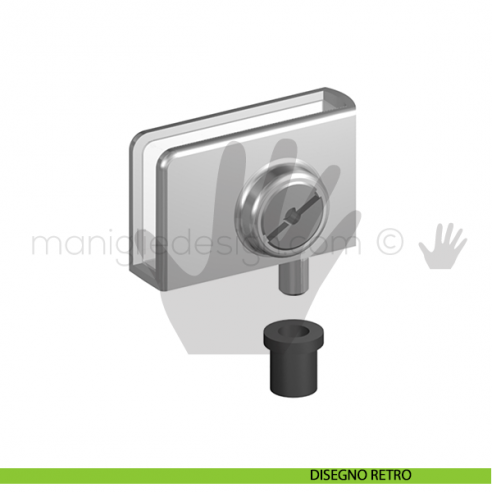 Cerniera per anta in vetro senza fori Confalonieri CF01173 Dorato