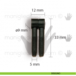 Cerniera anuba per mobile Metal Style brunito diametro 9 mm MG11969 2