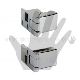 Cerniera a scatto per anta in vetro Confalonieri CF01174 Cromo Lucido