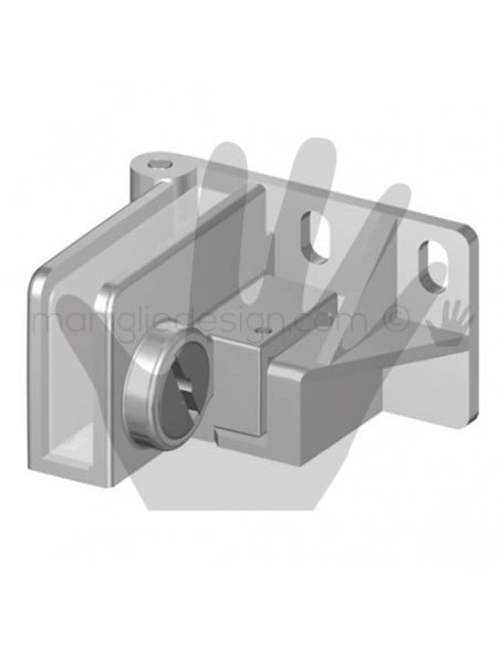 Cerniera a scatto per anta in vetro Confalonieri CF01174 Cromo Lucido