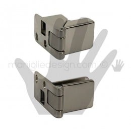 Cerniera a scatto per anta in vetro Confalonieri CF01174 Nickel Sat