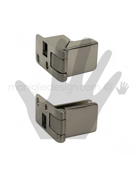 Cerniera a scatto per anta in vetro Confalonieri CF01174 Nickel Sat