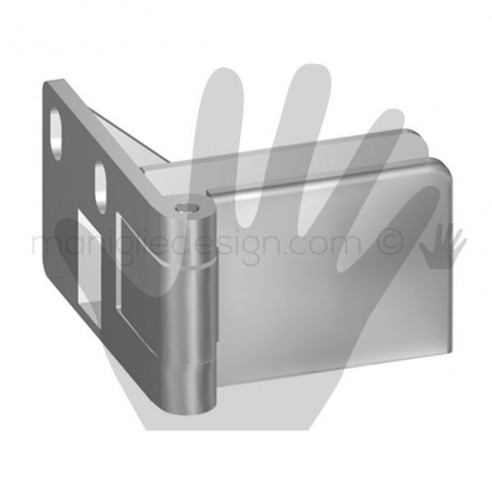 Cerniera a scatto per anta in vetro Confalonieri CF01174 Nickel Sat
