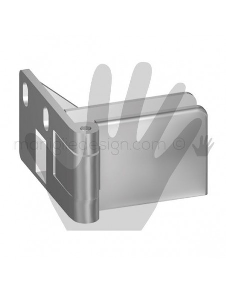 Cerniera a scatto per anta in vetro Confalonieri CF01174 Nickel Sat