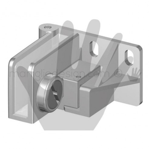 Cerniera a scatto per anta in vetro Confalonieri CF01174 Nickel Sat