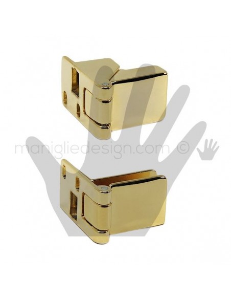 Cerniera a scatto per anta in vetro Confalonieri CF01174 Dorato