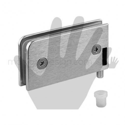 Cerniera Per Vetro Confalonieri CF01092 - Placca Rettangolare 60x30 In Nichel Satinato Opaco - Foto 8