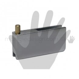 Cerniera per anta in vetro con foro Confalonieri CF0305PA Cromo Satinato 67x35 mm