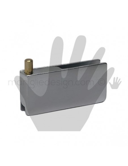 Cerniera per anta in vetro con foro Confalonieri CF0305PA Cromo Satinato 67x35 mm