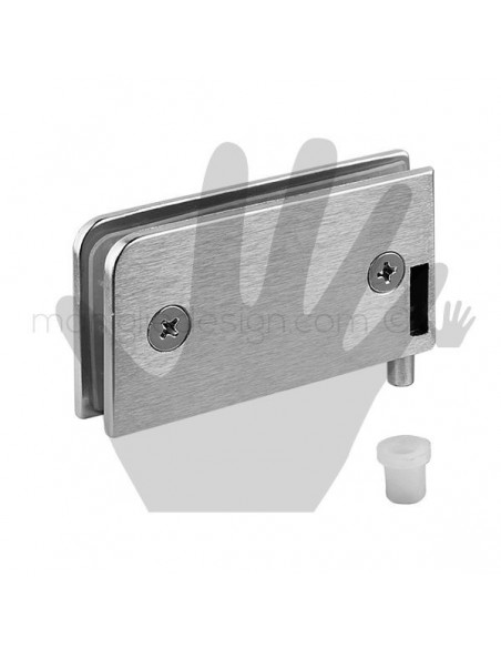 Cerniera per anta in vetro con foro Confalonieri CF0305PA Cromo Lucido 67x35 mm