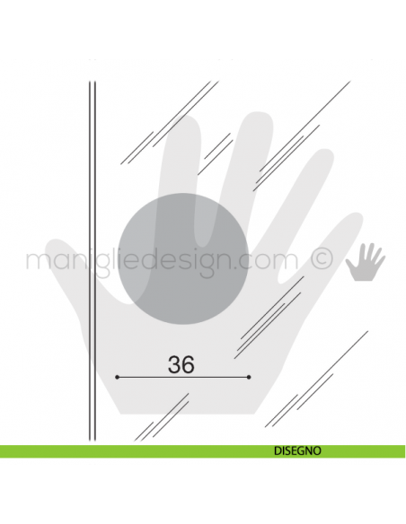 Cerniera a scatto per anta in vetro Confalonieri collo CF01031 disegno