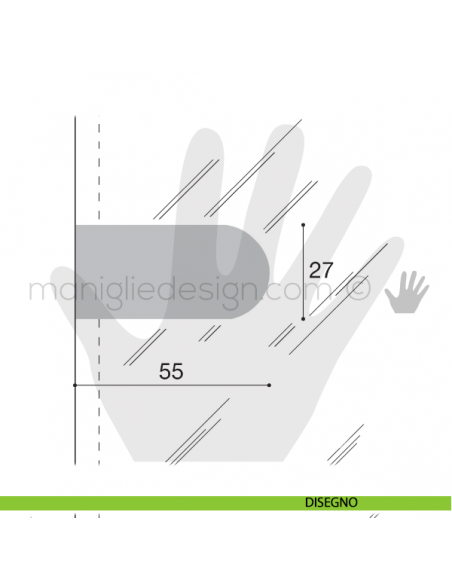 Cerniera a scatto per sportello vetro Confalonieri mezzo collo CF01028 disegno