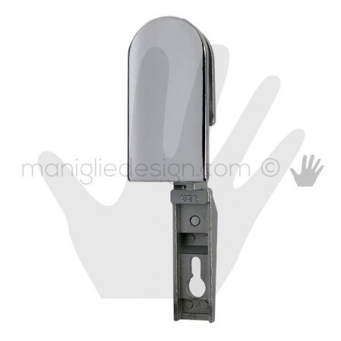 Cerniera Per Vetro Confalonieri CF01092 - Placca Rettangolare 60x30 In Nichel Satinato Opaco - Foto 7