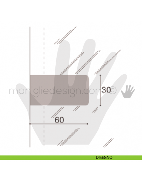 Cerniera a molla per vetro Confalonieri piana CF01092 disegno