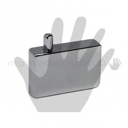 Cerniera per anta in vetro senza fori Confalonieri CF01173 Cromo Lucido