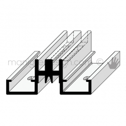 Profilo a cremagliera doppia in alluminio Fit Art PK2