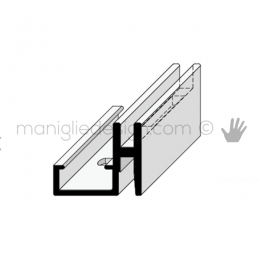 Profilo laterale a cremagliera singola in alluminio Fit Art PK7