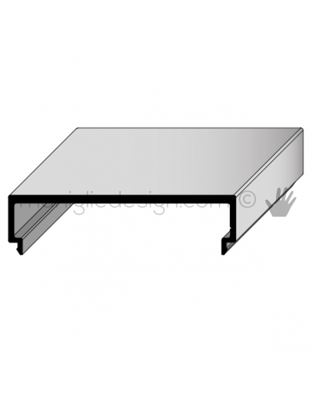 Profilo di copertura distanziale per serie PK in alluminio Fit Art SCK