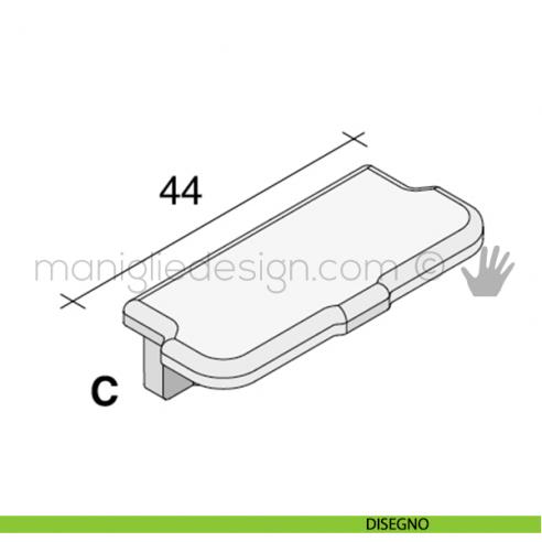 Tappo di finitura doppio per copertura CPK Fit Art disegno