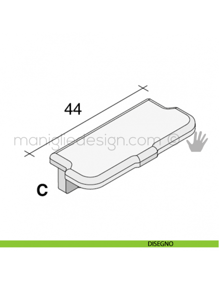 Tappo di finitura doppio per copertura CPK Fit Art disegno