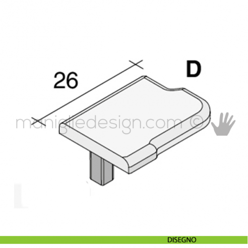 Tappo di finitura destro per copertura CPK Fit Art disegno