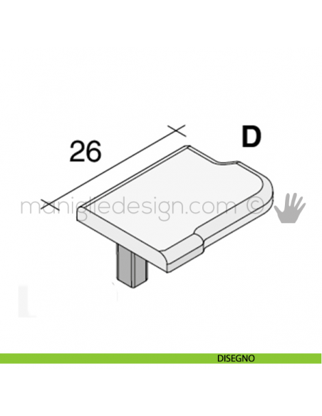 Tappo di finitura destro per copertura CPK Fit Art disegno