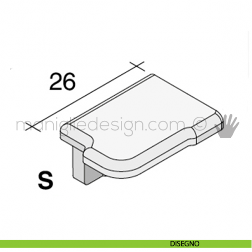 Tappo di finitura sinistro per copertura CPK Fit Art disegno