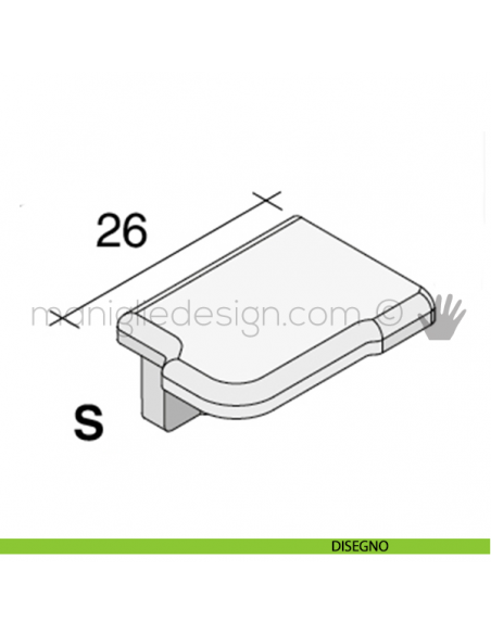 Tappo di finitura sinistro per copertura CPK Fit Art disegno