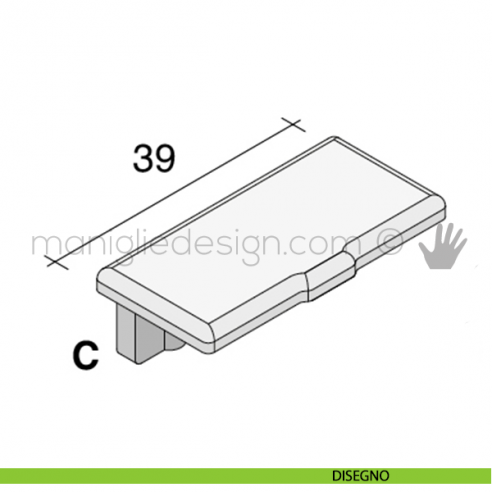 Tappo di finitura doppio per copertura CSK Fit Art disegno